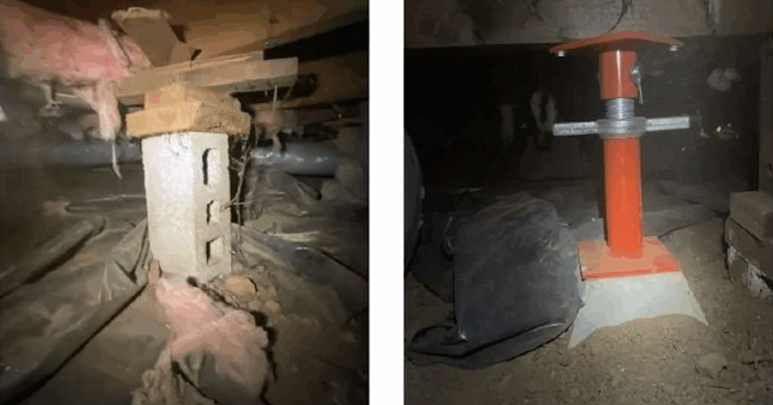 Crawl space before and after Signs and Symptoms that You Need Your Raised Foundation Posts Replaced
